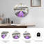 Horloge murale mauve en verre mauve-1515267832