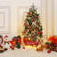 Arbre de Noël pré-éclairé avec lumières DEL, pointes d'épinette réalistes et base de traîneau-631331515