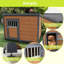 Grande niche pour chien en bois massif 45 po, toit en plastique PVC imperméable, portes en bois respirantes