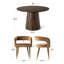 Ensemble de salle à manger moderne 46 po avec 4 fauteuils demi-tonneau en chenille-1750394041-1750394042
