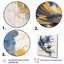 Bleu foncé et or, cercle abstrait, texture V, reproduction sur toile-1541823333-1541823343