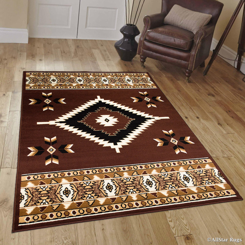 AllStar Rugs Dark Brown Indoor/Outdoor Rug | Wayfair