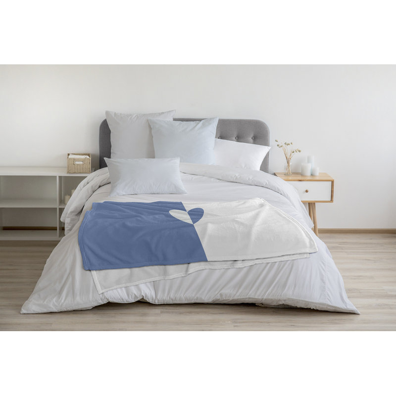 Jeté Modern Heart 30 "x 40" pour la Saint-Valentin, Bleuet, L 30 po x L 39,75 po