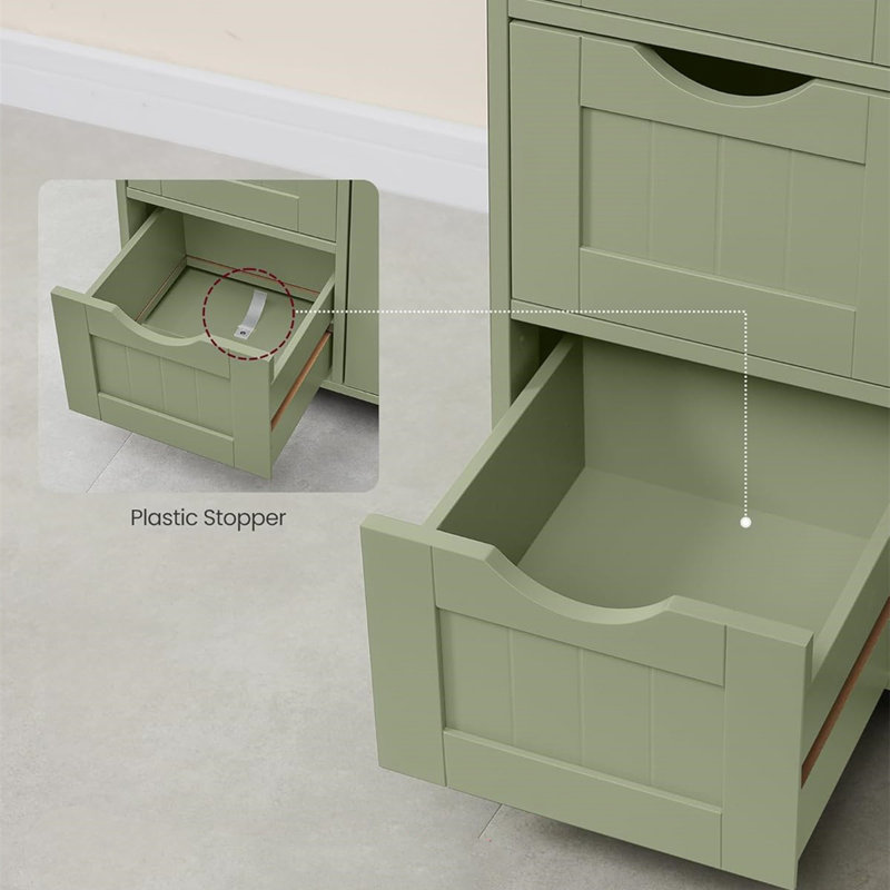 Solid Wood Freestanding Bathroom Cabinet