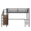 Grand lit mezzanine avec bureau en L et garde-robe-1983692519
