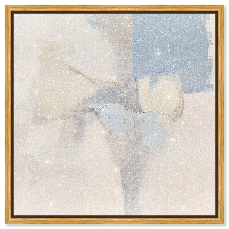 Clouded Calm I Canvas Abstract Print by Oliver Gal, Black Frame, 12 x 12, 17"H x 17"W, Gold Frame