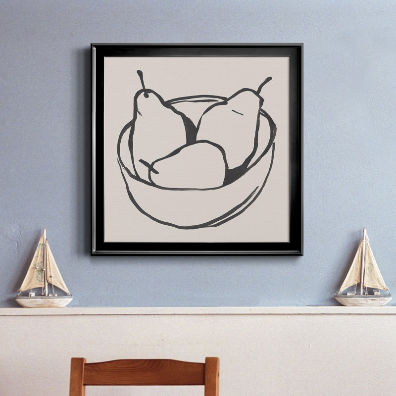 21_Simple Pear I-Premium, reproduction encadrée - prête à être accrochée, H 17,5 po x l 17,5 po x P 1,5 po, Pas de tapis