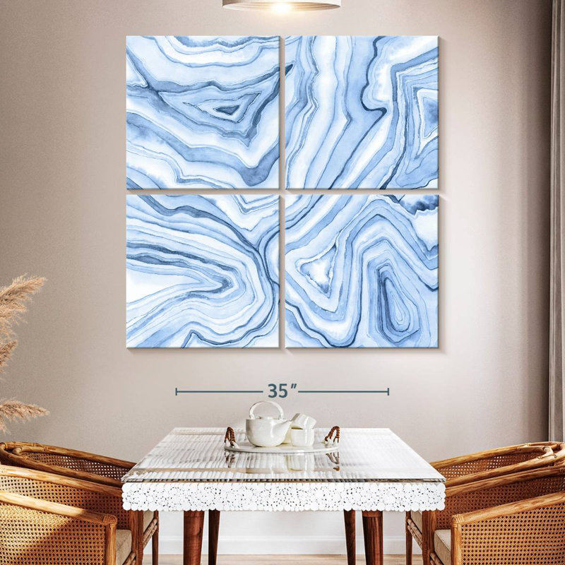 Indigo Agate Avery I, 50" H x 50" W