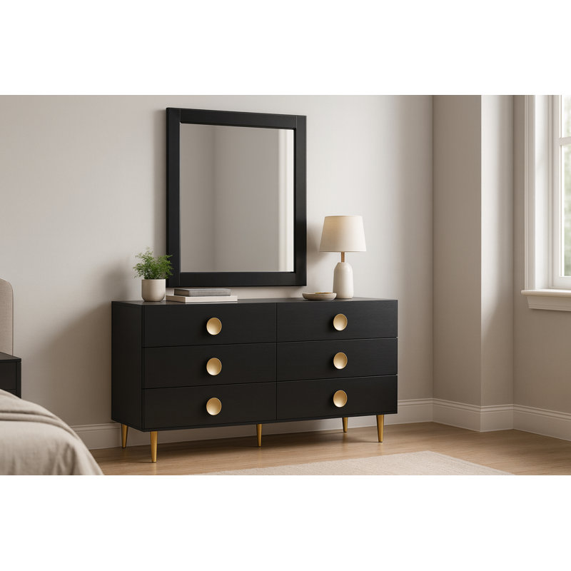 Miroir d'appoint Zayne, Noir