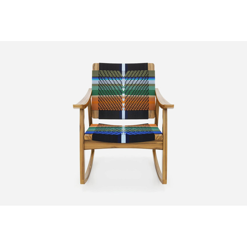Izapa Rocking Chair, Natural, Colonial Pattern