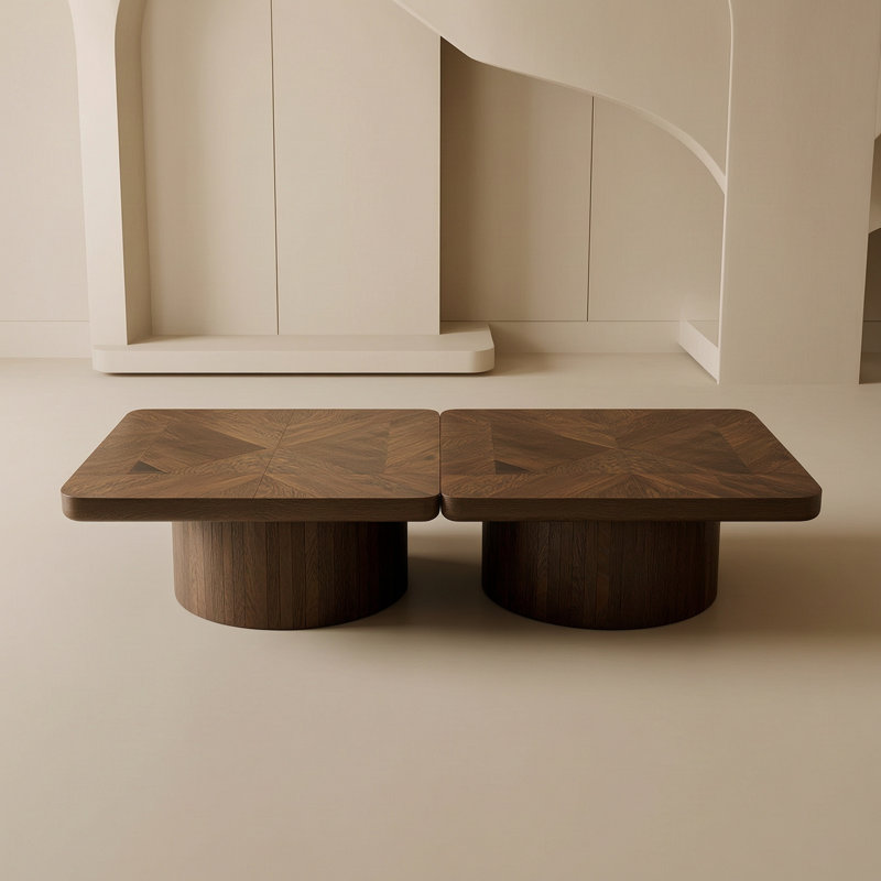 Table basse carrée 34,65 po, Noyer