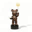 Statue d'ours moderne en résine de luxe moderne avec lampe DEL et plateau DEL