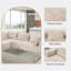Canapé modulaire Cloud avec méridienne en forme de L, 3 sièges beiges revêtus pour le salon, conception américaine, siège mi-ferme, teinté, canapé modulaire standard 100 By®, mousse Us®, sans assemblage-787627677