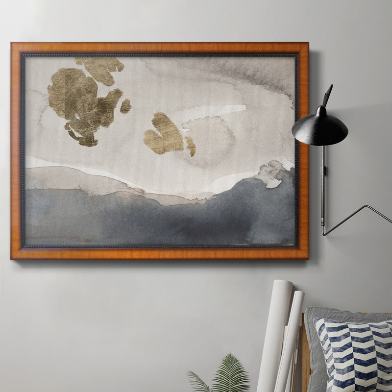 Aquarelle avec toile encadrée de qualité supérieure or IV - prête à être accrochée, H 18 po x l 27 po x P 2,5 po