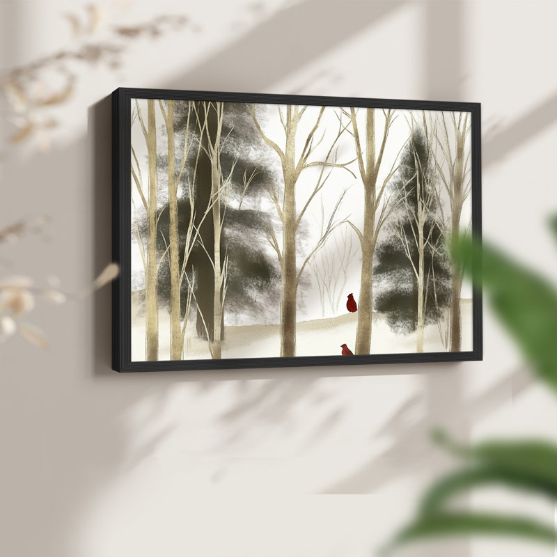 Chirstmas Art-CXLIV -Framed Print - Restickable, H 11 po x l 14 po, Noir, noir, noir, noir