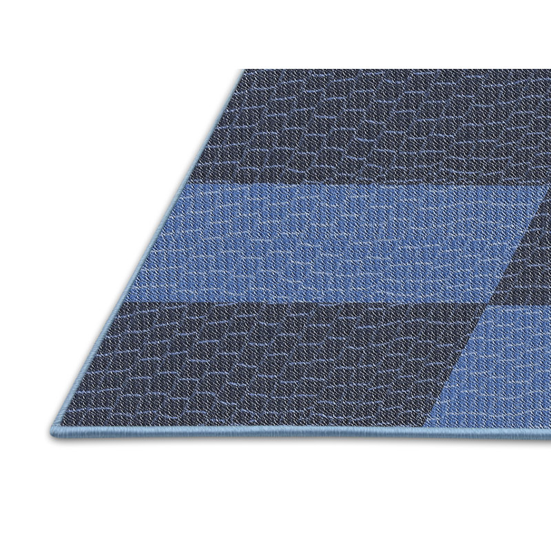 Tapis mauve/bleu à motifs, Rectangle 2 pi x 5 pi