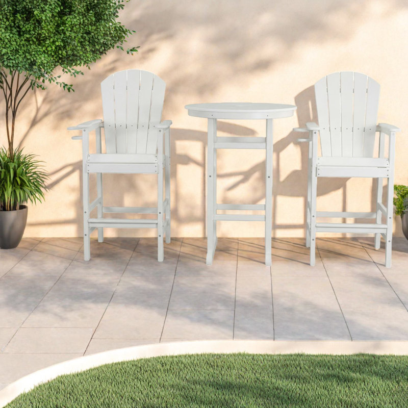 Ensembles de bar de patio toutes saisons, matériau Hdpe durable, style bord de mer pour une utilisation polyvalente