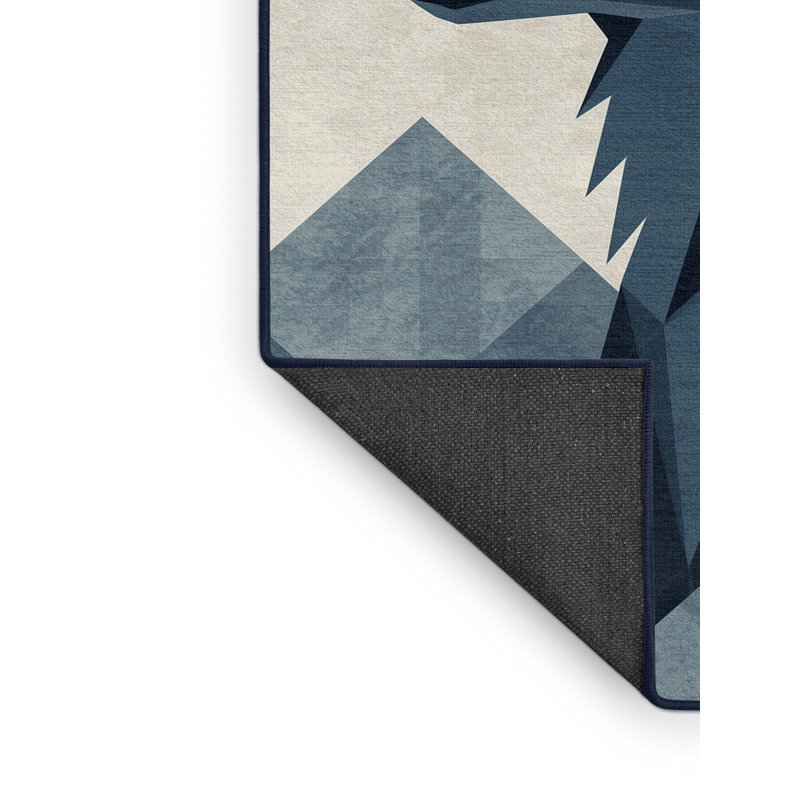 Tapis moelleux moelleux à motif géométrique moderne gris moelleux Aidyn Wolf, 3 X 5