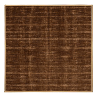 Tapis brun uni lavable à la machine