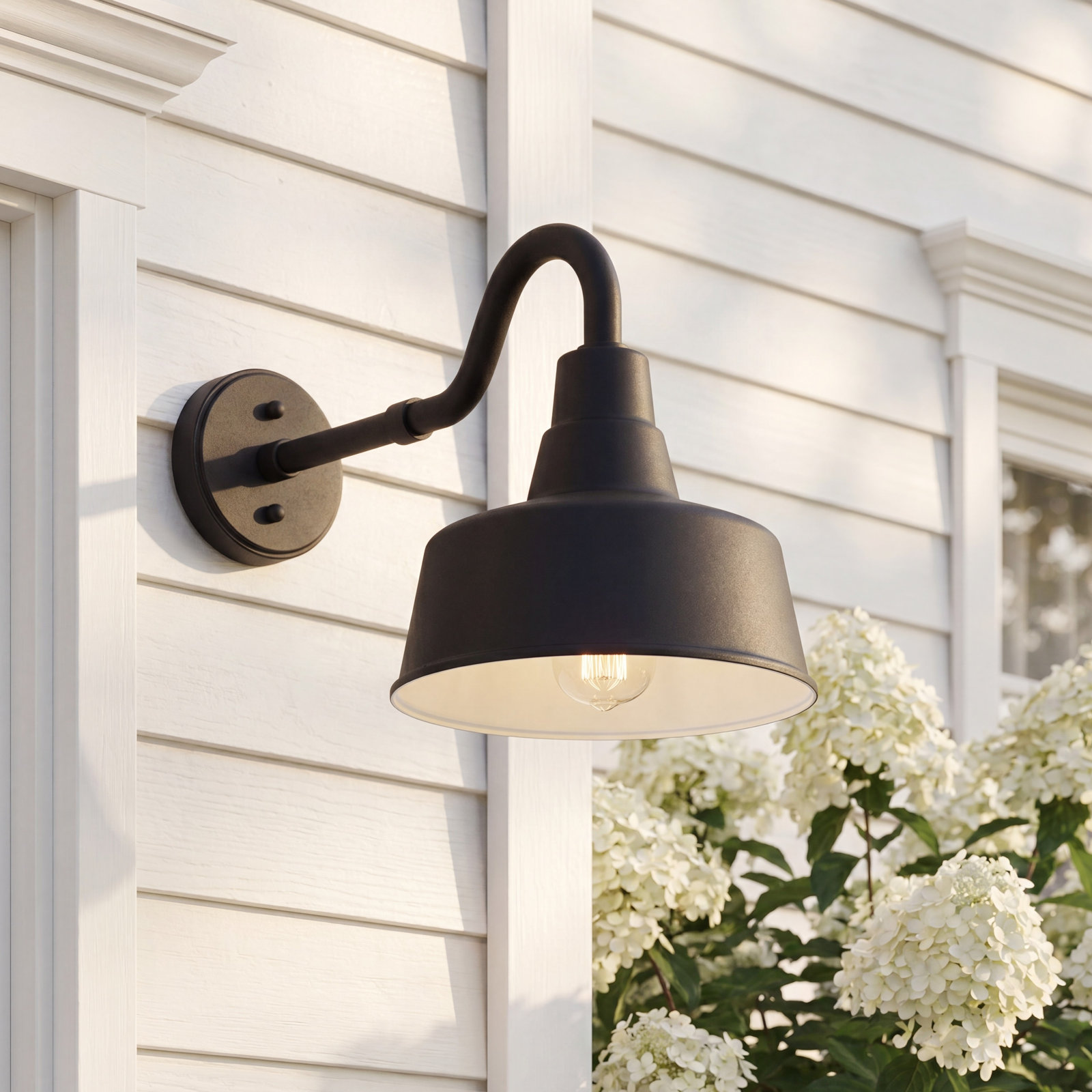 Single Light Dome Outdoor Wall Light, 10" H x 8" W x 12.38" D, No, Textured Black