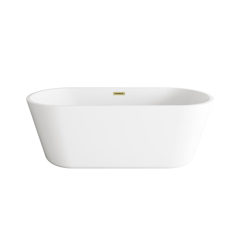 Baignoire de trempage 65 "x 28" Rouidate, Or brossé