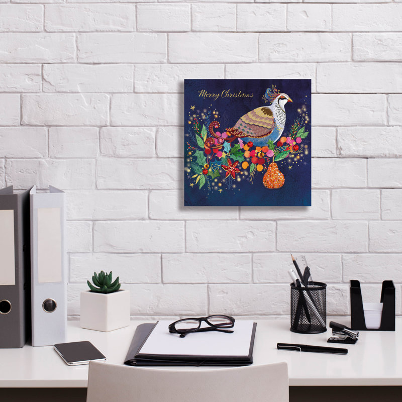  «Colorful Partridge» par Elle Media Group, art mural sur toile, 12 po x 12 po, H 12 po x l 12 po