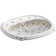 English Trellis Ceramic Oval Drop-In Bathroom Sink with Overflow