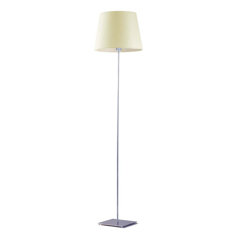 Asauni 162.5cm Traditional Floor Lamp, Ecru, Silver