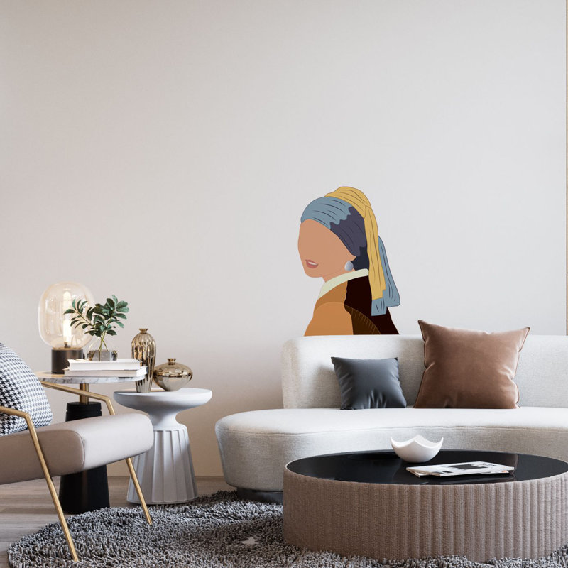 Décalcomanie murale, fille de Jean Vermeer