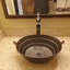 Lavabo de salle de bain ovale en cuivre 16 po BUCKET, drain inclus