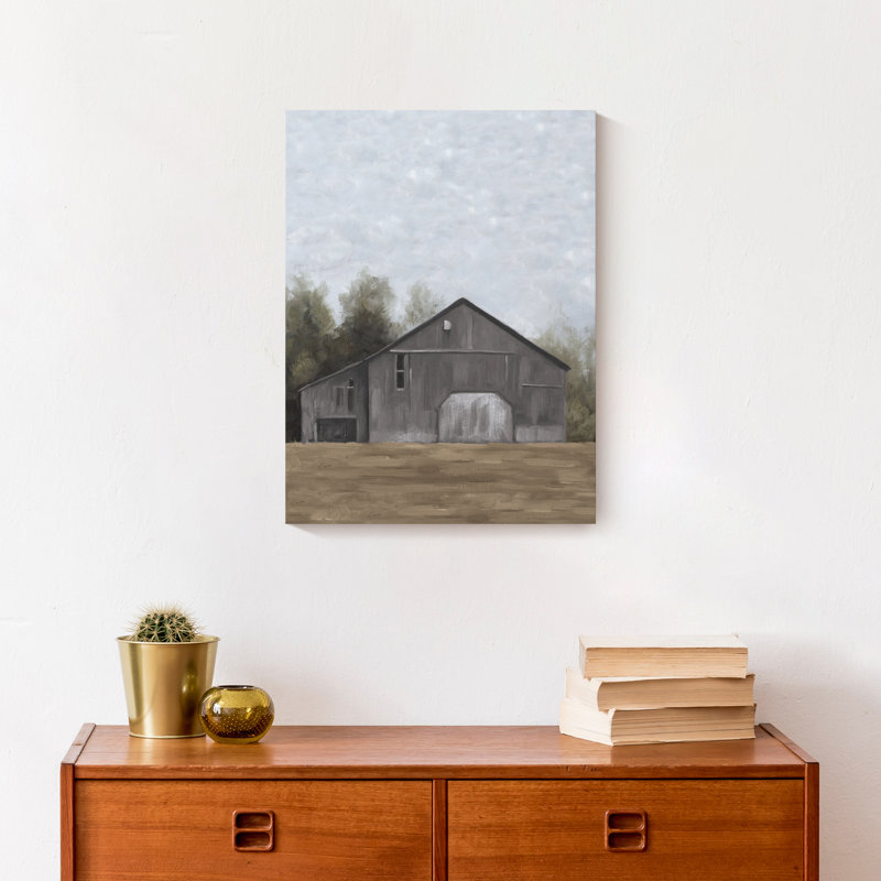 Paysage de grange sur toile, H 16 po x l 12 po x P 1,25 po