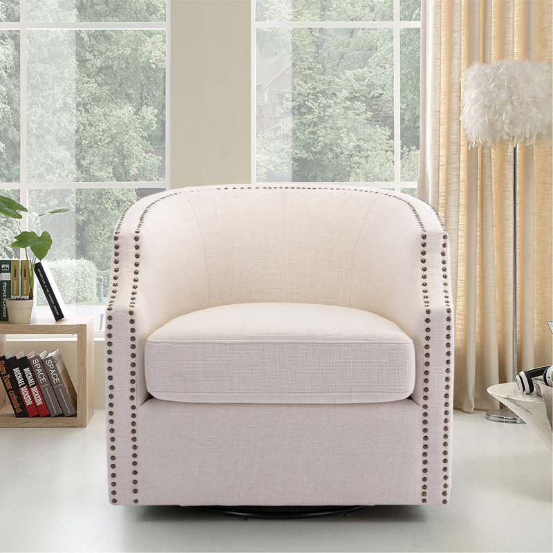 Chaise pivotante 30,5 po Pimm, Lin beige