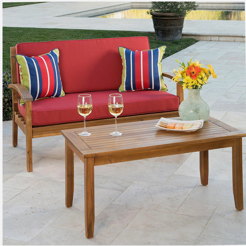 Causeuse et table basse Peyton, Rouge