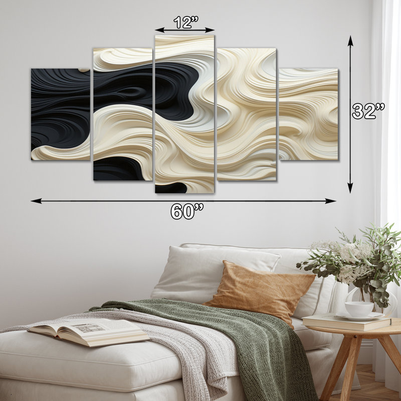 Corynne - impression d'art mural moderne - 5 panneaux