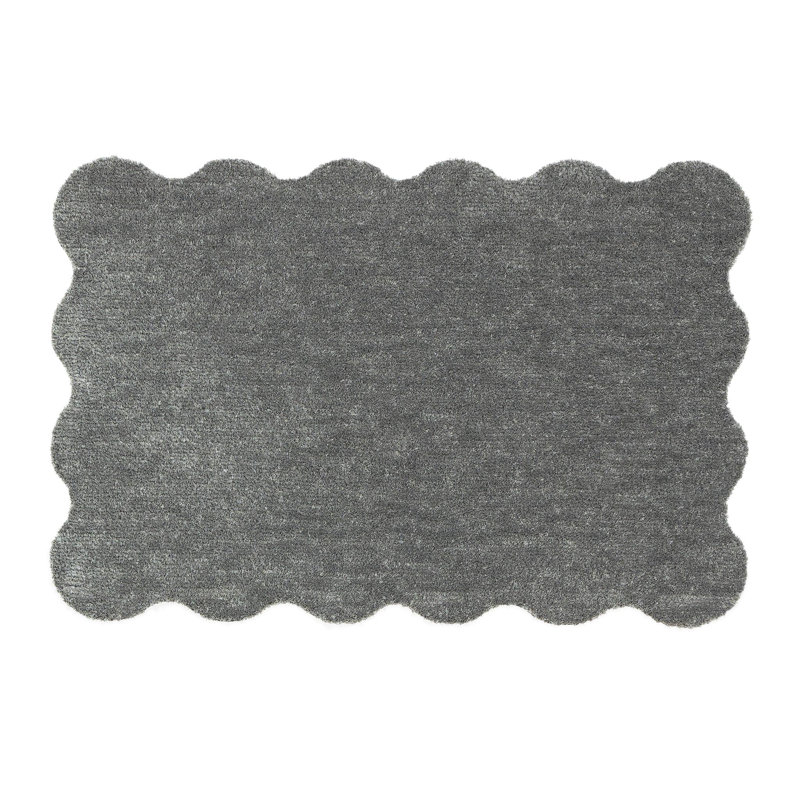 My Mat Soft Bathroom Scallop bath mat, Grey