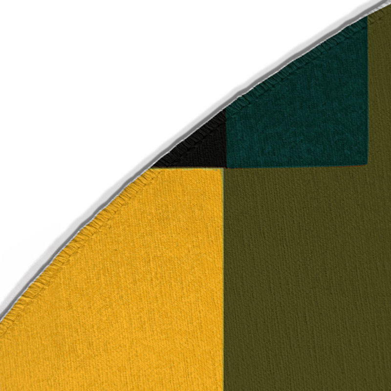 Blocked Biosphere Indoor And Outdoor Area Rug, Round 5'