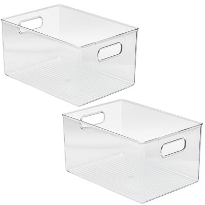 Sorbus Storage Bins Clear Plastic Organizer Container