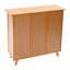 Armoire à chaussures à 5 niveaux en bambou avec portes à lattes, rangement pour vestibule moderne