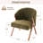 Modern Velvet Fabric Accent Chairs With Solid Wood Frame, Upholstered Chairs For Living Room Or Reading Corner Green-175657845