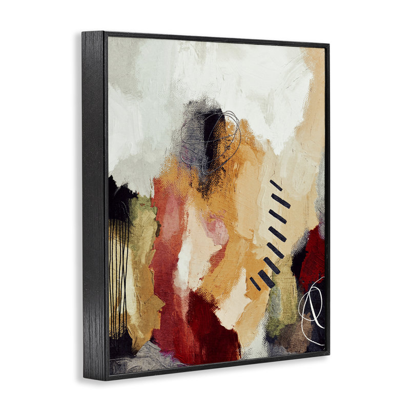 Giclée sur toile abstraite à motif Sud-Ouest par Lisa Nohren, Giclée encadrée noir minuit, H 30 po x l 24 po