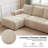 Boneless 100" Chenille Compression Sofa with Chaise, L-Shaped Furniture for Living Room-1004544775