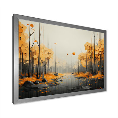 Berda «Bold» jaune et gris forêt I - impression