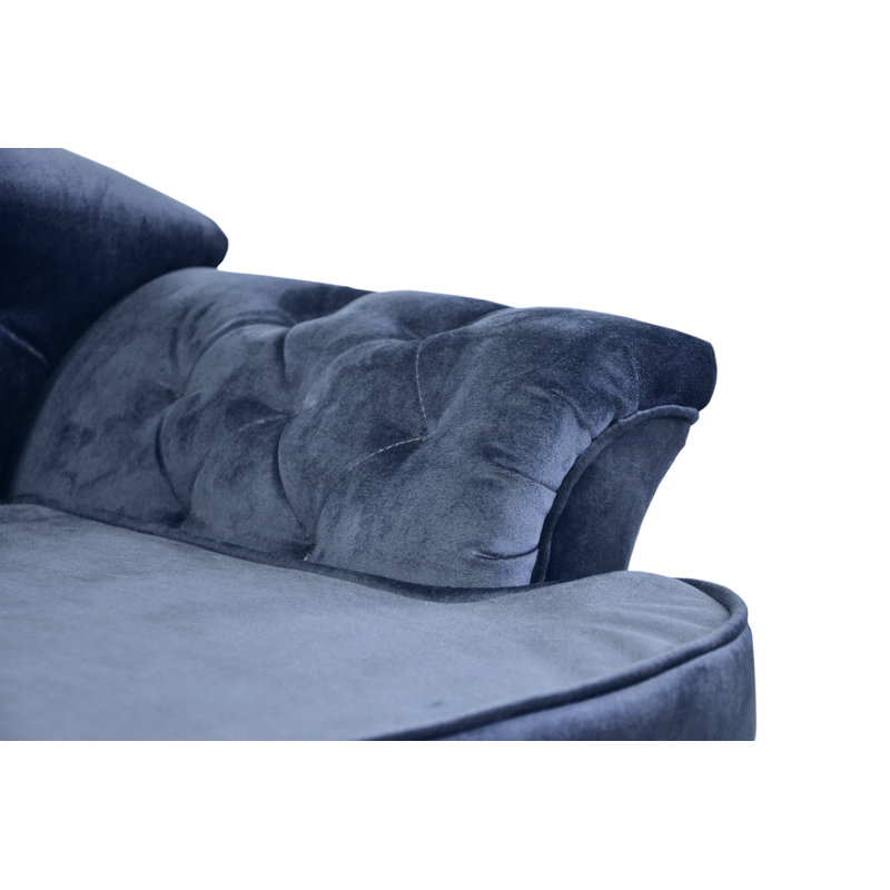 Debose Orthopedic Polyester Pet Bed, Blue