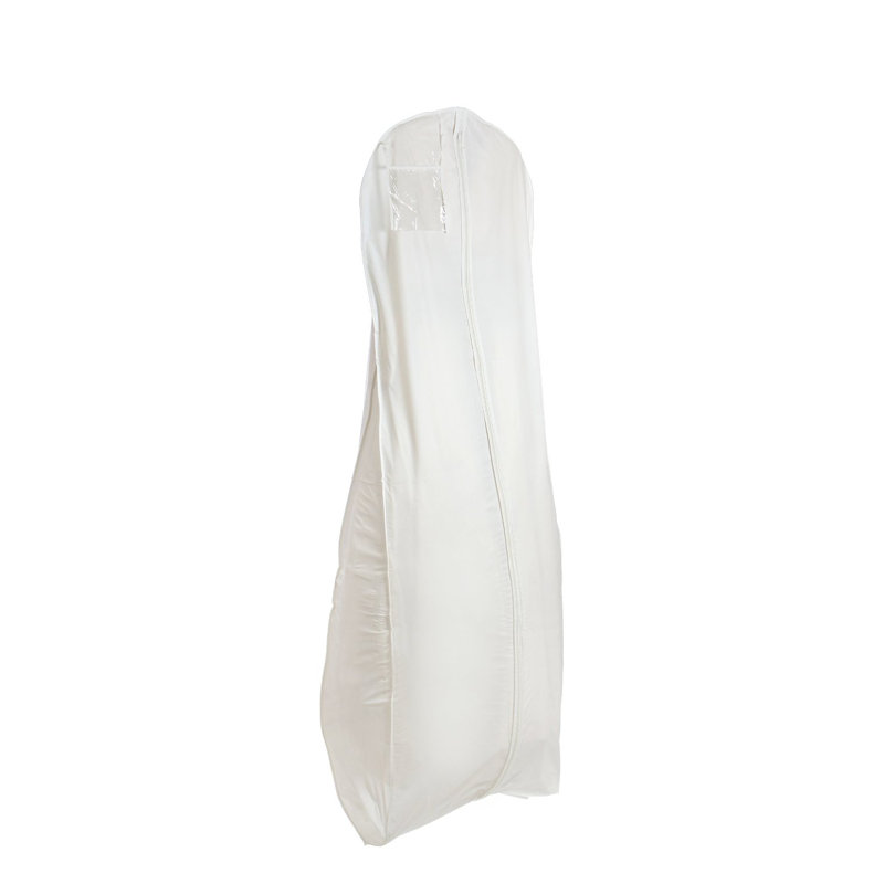 72'' Breathable White (10" Gusseted) PP Non Woven Gown Bag