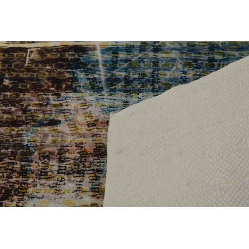 Premium Hall Carpet, 3.3 x 6.6 Feet, 100% Polyester, 0.3 in Pile Height | Antibacterial, Non-Slip Underside, Machine Washable | Elegant 3D Digital Print Design, Perfect for Entryways & Living Rooms