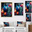 Schkyra Blue Coral Indian Art Dancing Peacocks IV - reproduction d'art sur toile-390102284-390102272