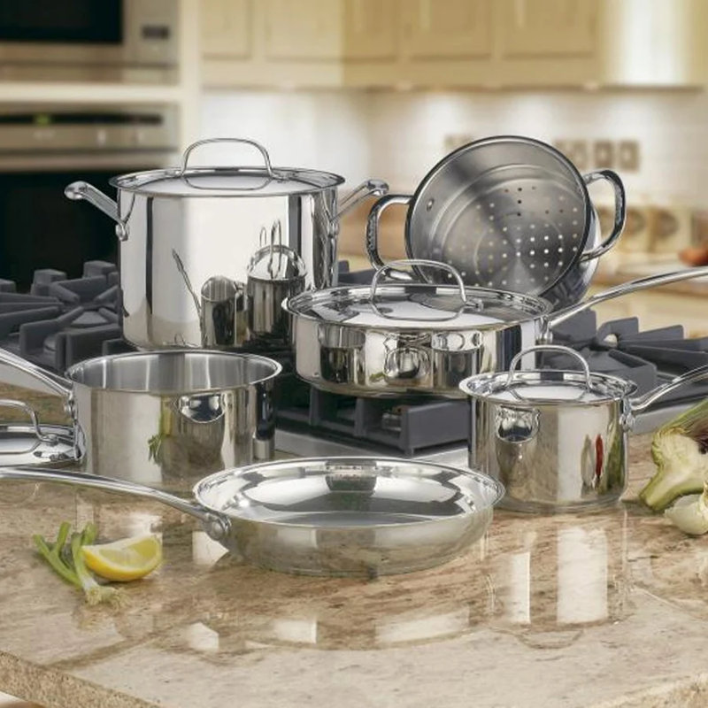 Batterie de cuisine en acier inoxydable 10 pièces Cuisinart Chef's Classic