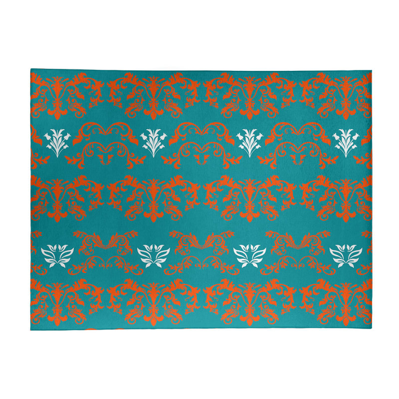 Damask Indoor Rug, Rectangle 8' x 10'