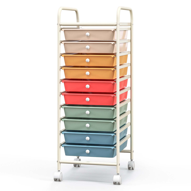 Meini 10 Drawer Storage Drawer, Macaron