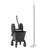 Mop Bucket With Wringer On Wheels, 27.5 Quart Down Press Wringer For Floor Cleaning, Rolling Mop Bucket With Handle And Mop, Black-126199035